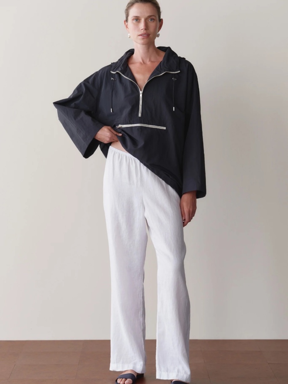 NWT Donni Linen Simple Pant Powder S